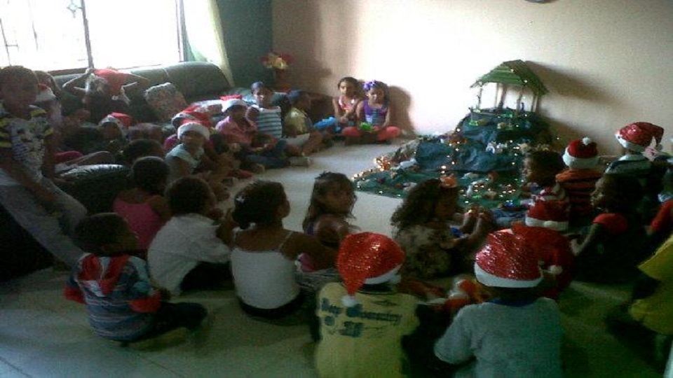 Con los niños en navidad